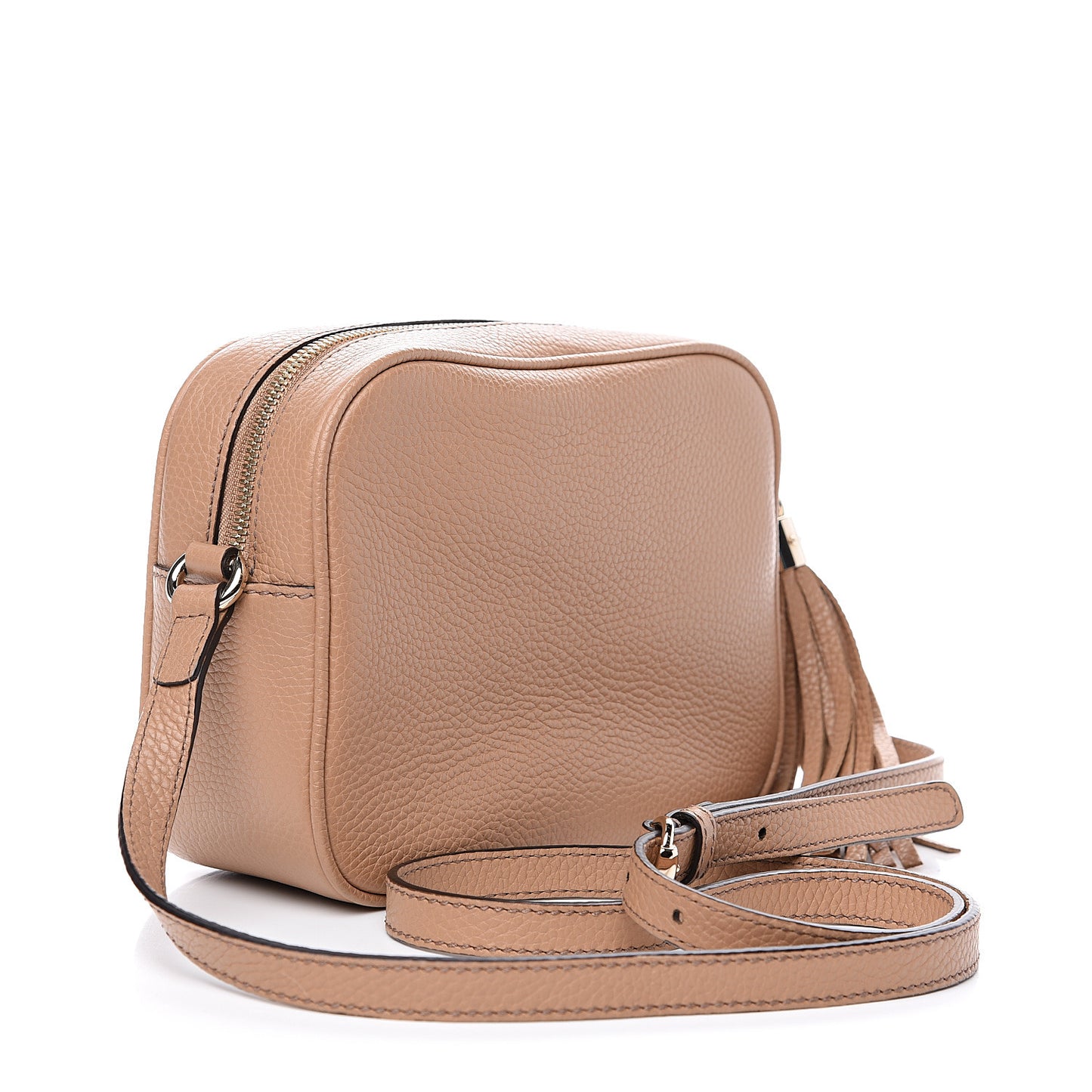 Pebbled Calfskin Small Soho Disco Bag Rose Beige