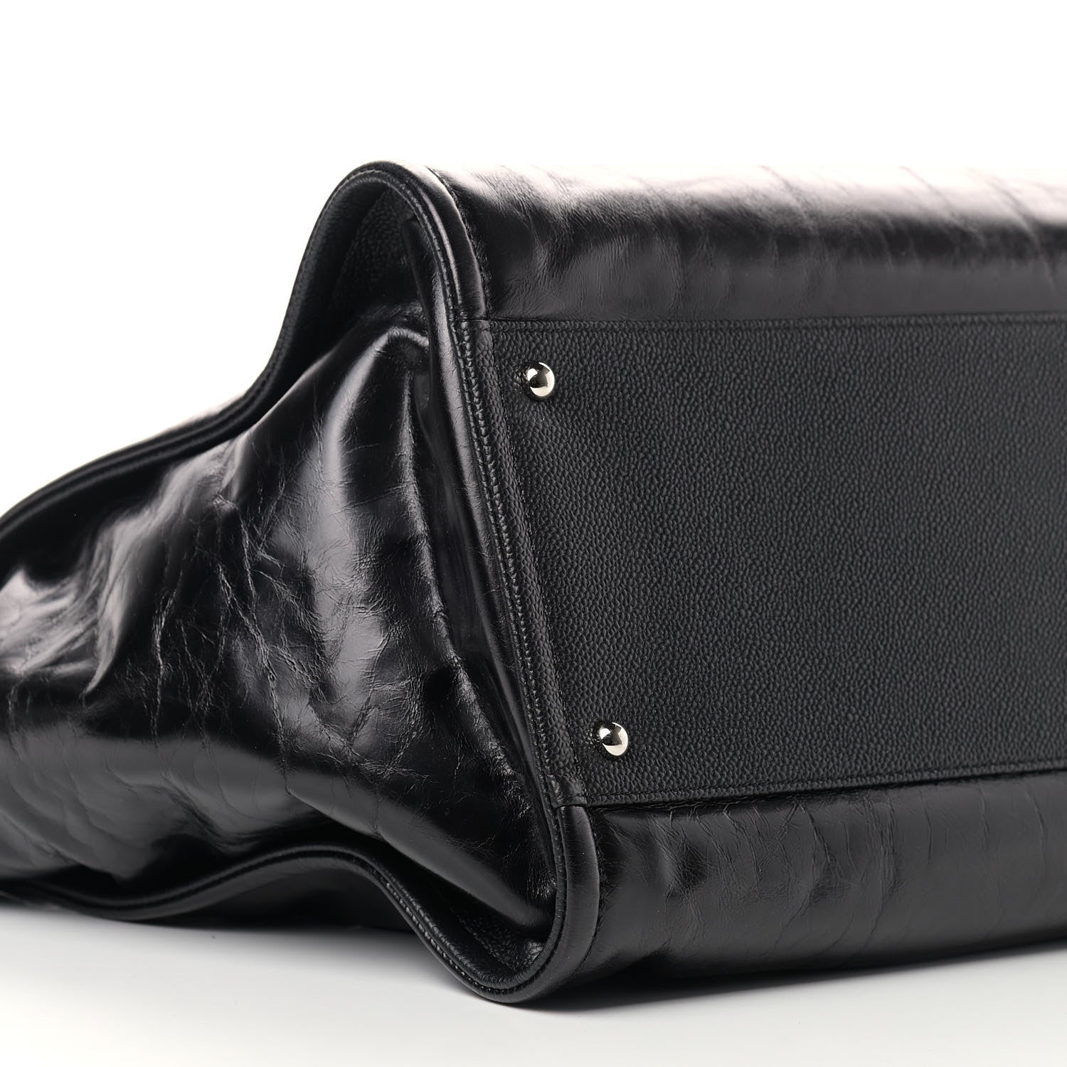 Chanel Glazed Calfskin Medium Deauville Tote Black 8 of 9