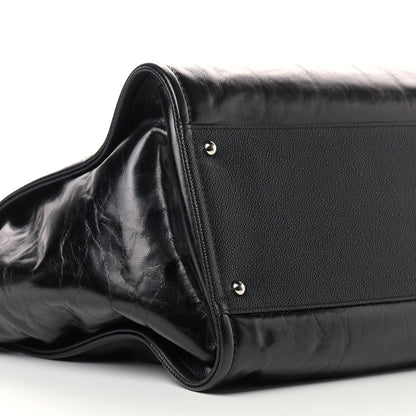 Chanel Glazed Calfskin Medium Deauville Tote Black 8 of 9