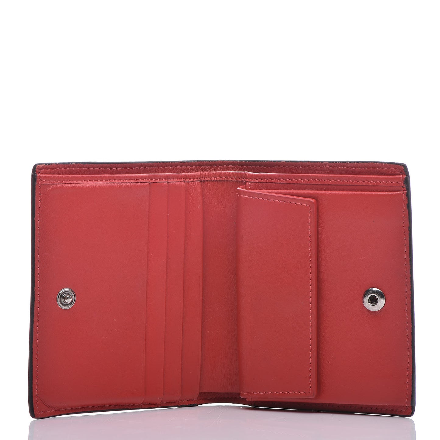 Calfskin Spiked Bi-Fold Wallet Black