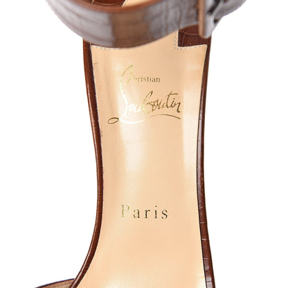 Christian Louboutin Calfskin Nil Harler 100 Ankle Strap Pumps 41 Cuoio 5 of 15