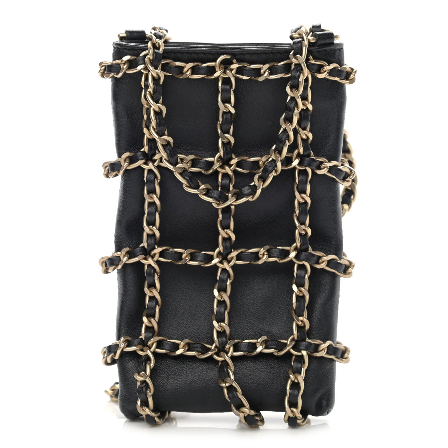 Chanel Lambskin Tech Me Out Clutch With Chain Black 1 of 11