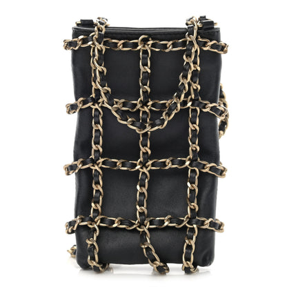Chanel Lambskin Tech Me Out Clutch With Chain Black 1 of 11