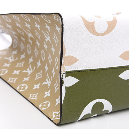 Louis Vuitton Monogram Giant Onthego GM Kaki Beige 7 of 9