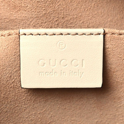 Gucci Calfskin Matelasse Small GG Marmont Chain Shoulder Bag White 6 of 10