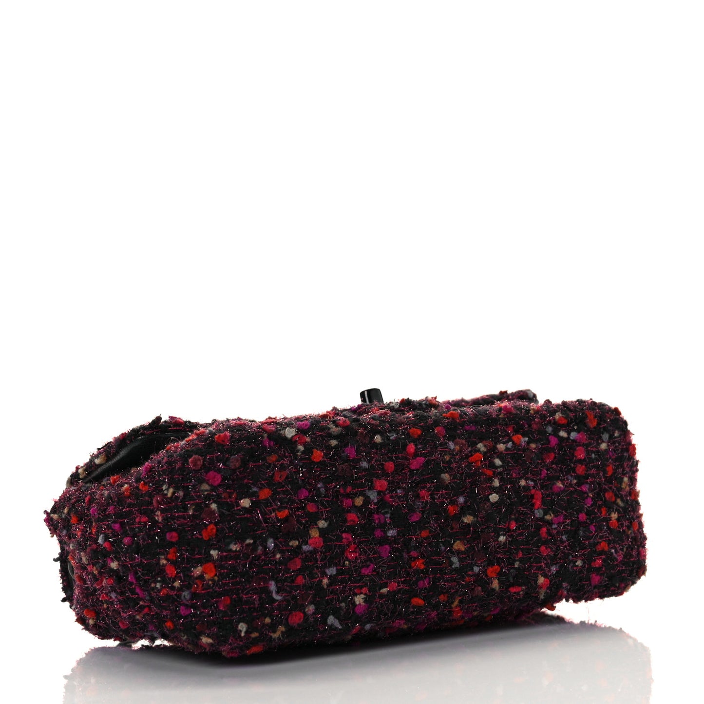 Tweed Quilted Mini Rectangular Flap Pink Multicolor