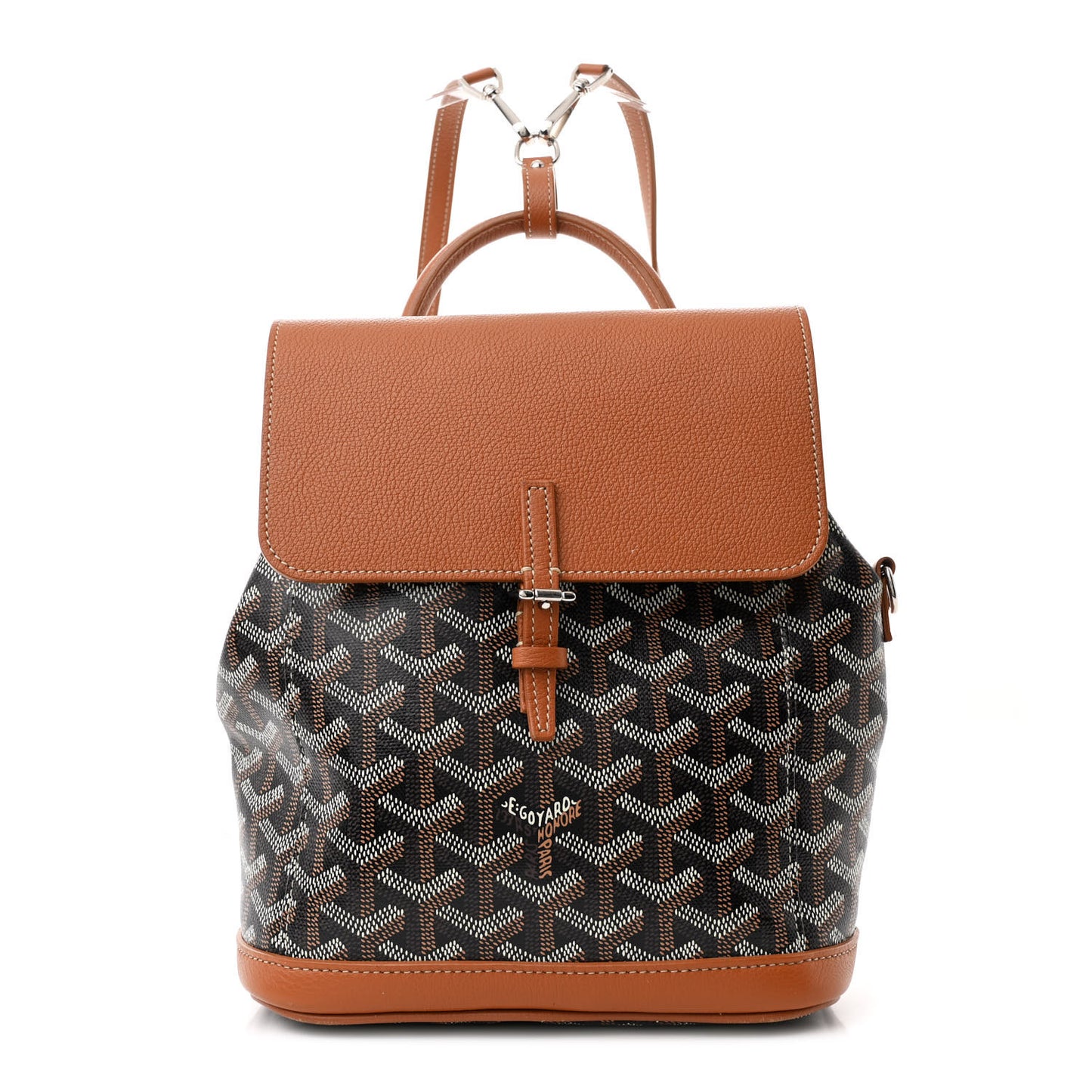 Goyardine Calfskin Mini Alpin Backpack Black Gold