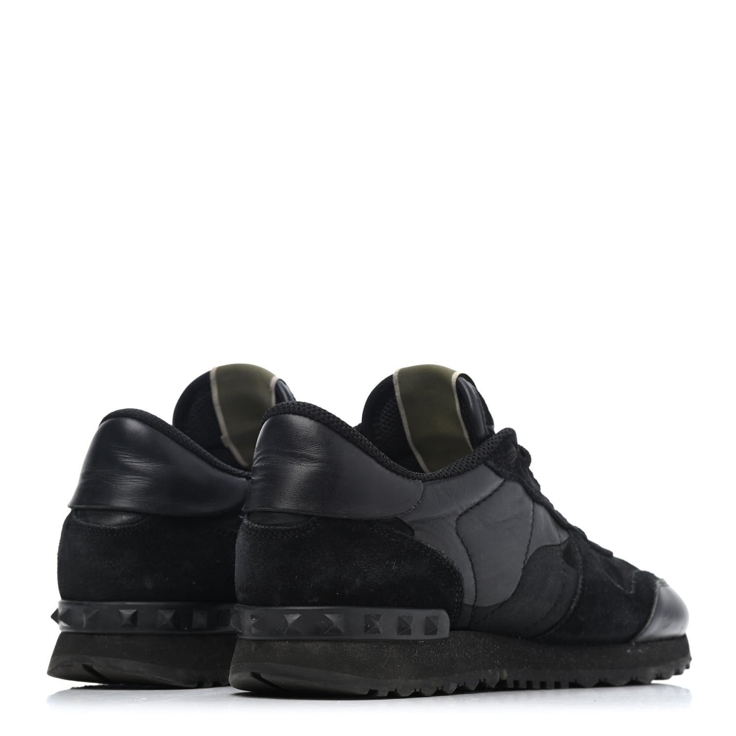 Nappa Suede Camouflage Womens Rockrunner Sneakers 38 Black