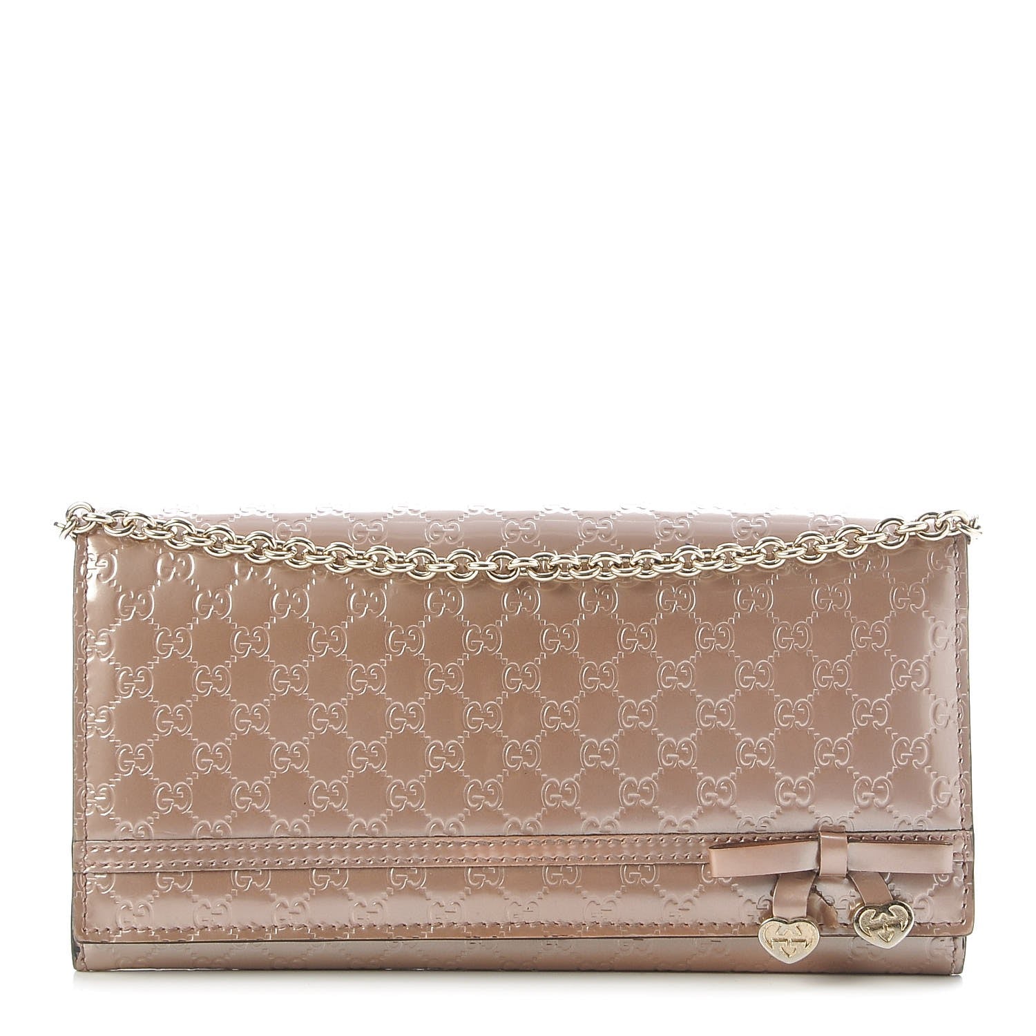 Gucci Microguccissima Signature Chain Wallet Rose Beige 1 of 8