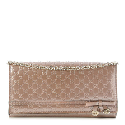 Gucci Microguccissima Signature Chain Wallet Rose Beige 1 of 8