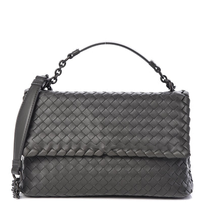 Bottega Veneta Nappa Intrecciato Medium Olimpia Bag Light Grey 1 of 13