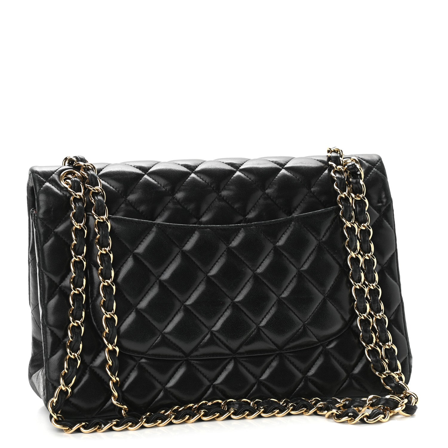 Chanel Lambskin Quilted Jumbo Double Flap Black 3 of 18