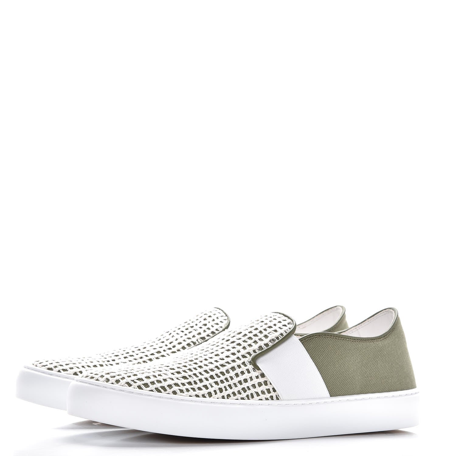 Chanel Fabric Mesh Sneakers 40 Khaki Beige 3 of 10