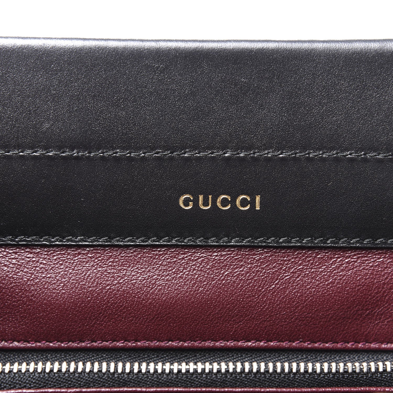 Gucci Smooth Calfskin Diagonal Striped Small Zumi Top Handle Bag Black Beige 7 of 11