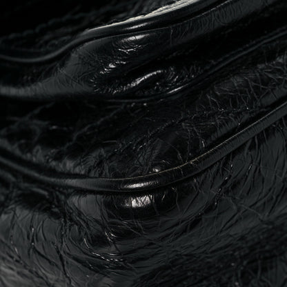Saint Laurent Crinkled Calfskin Matelasse Monogram Medium Niki Chain Satchel Black 8 of 12