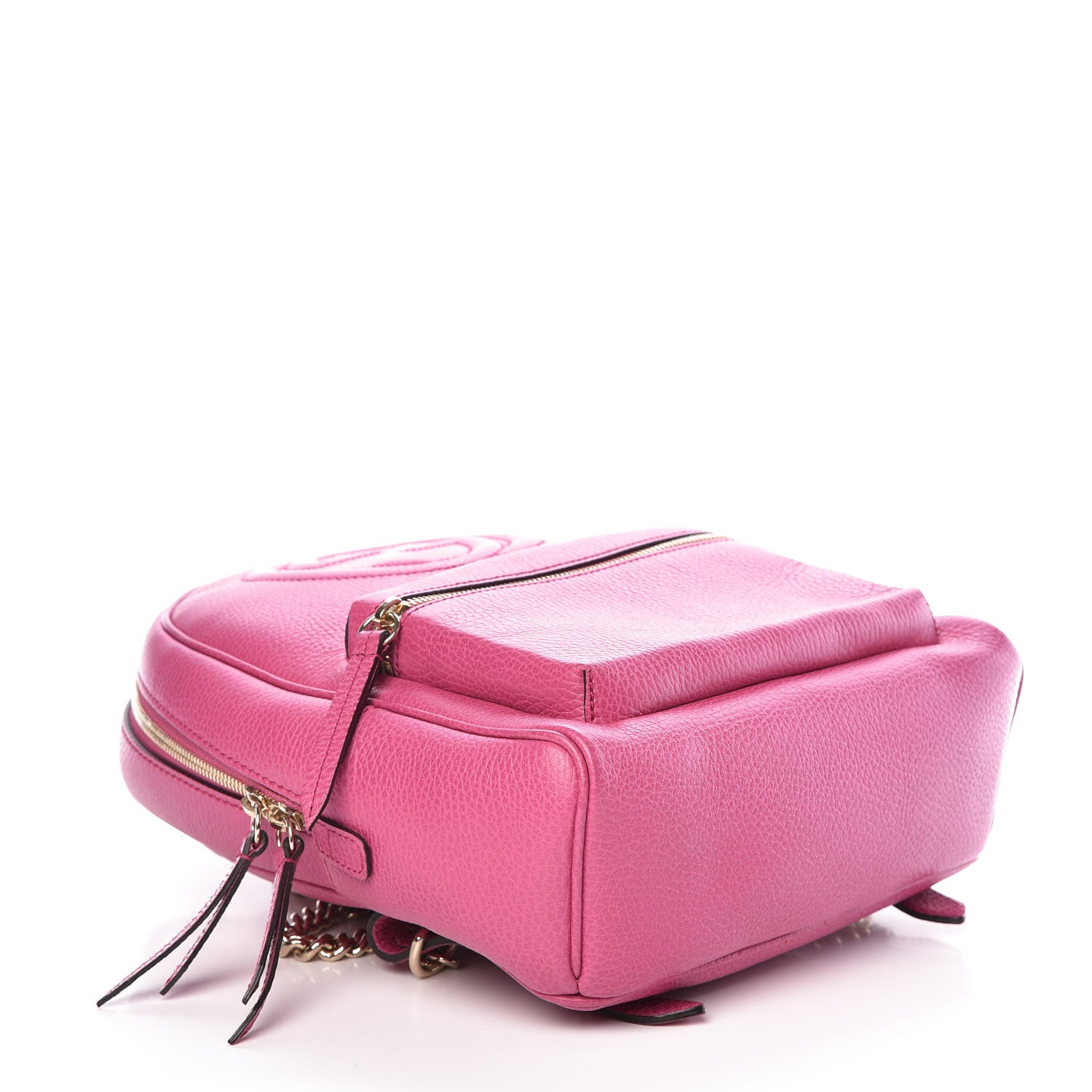 Gucci Pebbled Calfskin Soho Chain Backpack New Rosette 4 of 9