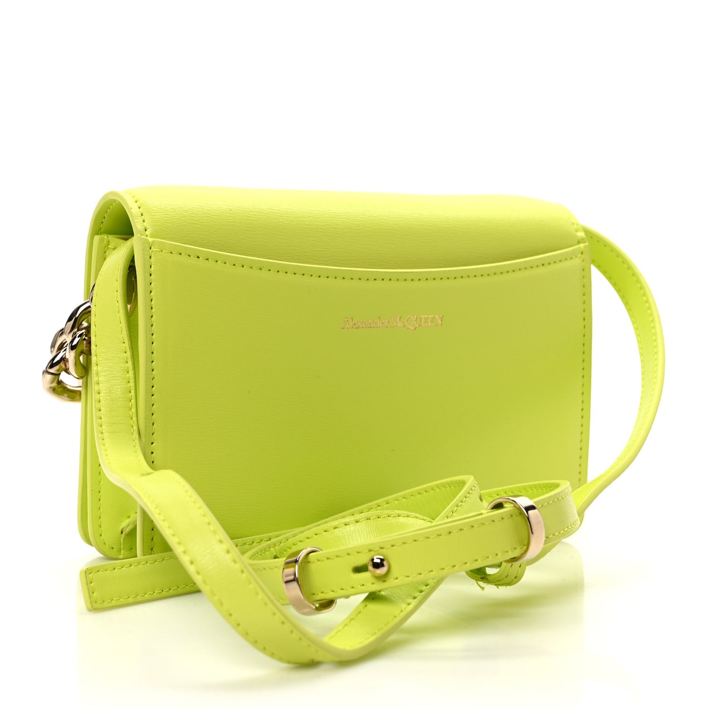 Nappa Skull Four Ring Knuckle Crossbody Bag Lichen