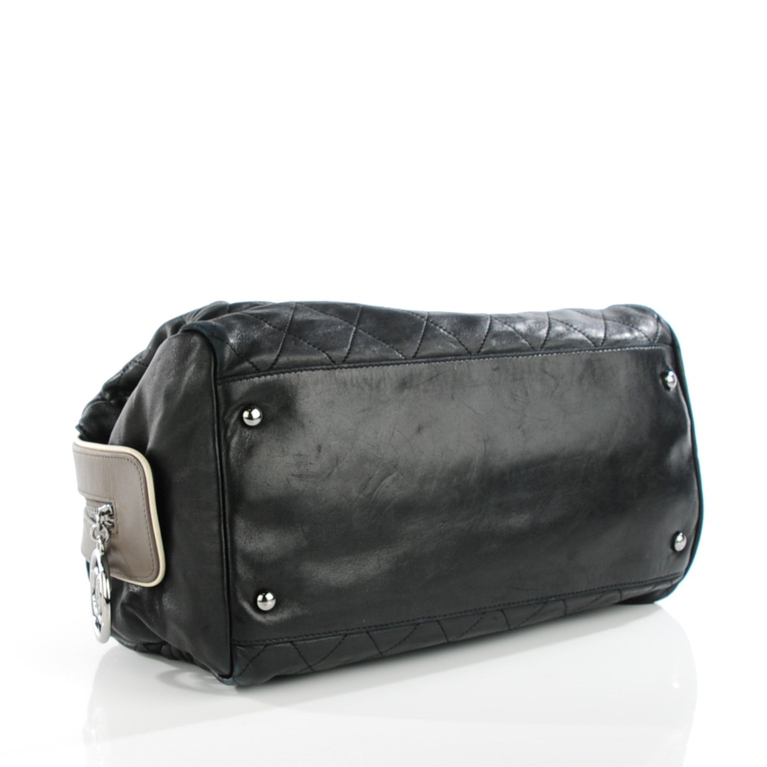 Chanel Lambskin Quilted Country Club Bowler Black 4 of 8