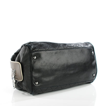 Chanel Lambskin Quilted Country Club Bowler Black 4 of 8