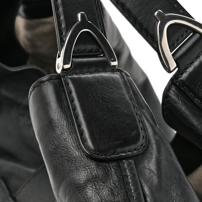 Gucci Calfskin Large Soft Stirrup Shoulder Bag Black 12 of 12