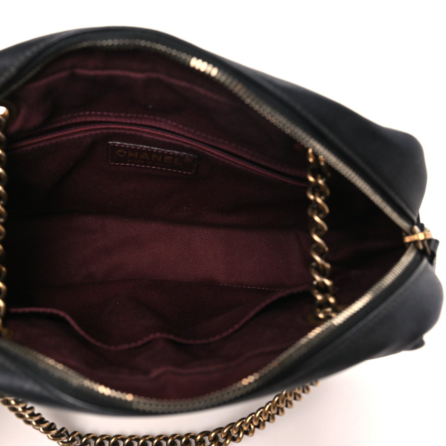 Sheepskin Quilted Trapezio Camera Case Black