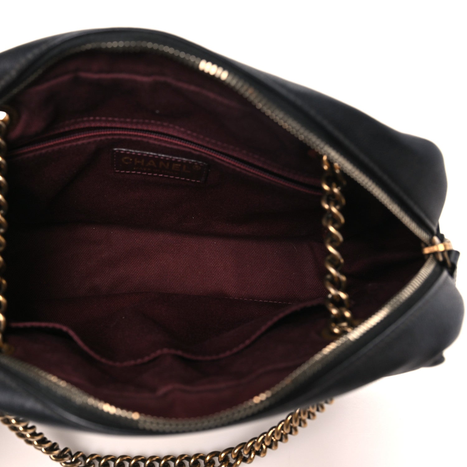 Chanel Sheepskin Quilted Trapezio Camera Case Black 5 of 10