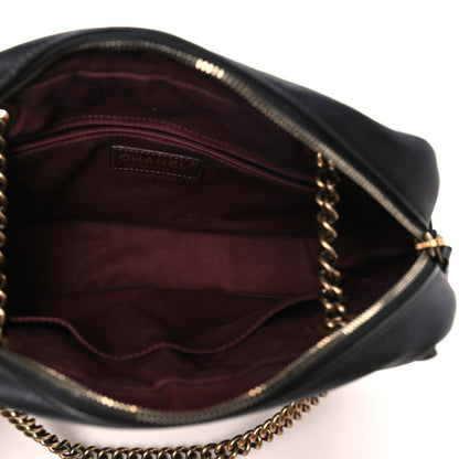 Chanel Sheepskin Quilted Trapezio Camera Case Black 5 of 10