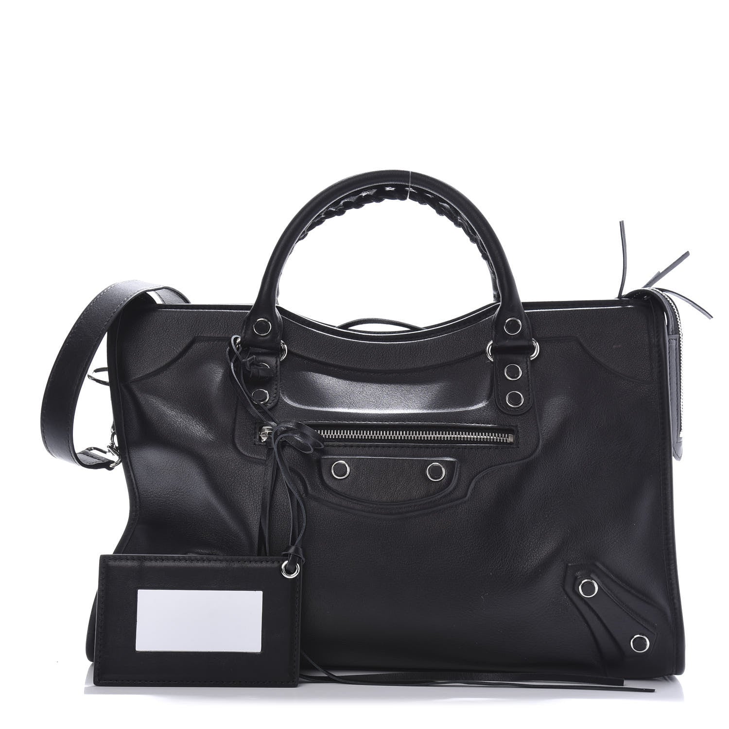 Balenciaga Margaux Calfskin Classic Silver Ring Hardware City Black 1 of 13