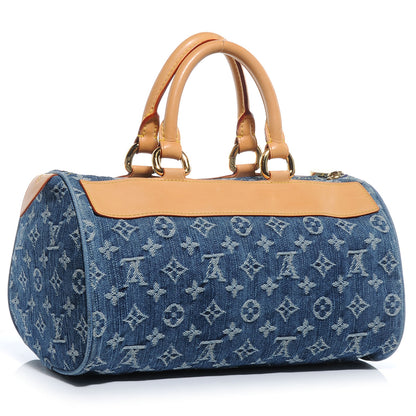 Louis Vuitton Monogram Denim Neo Speedy Blue 3 of 7