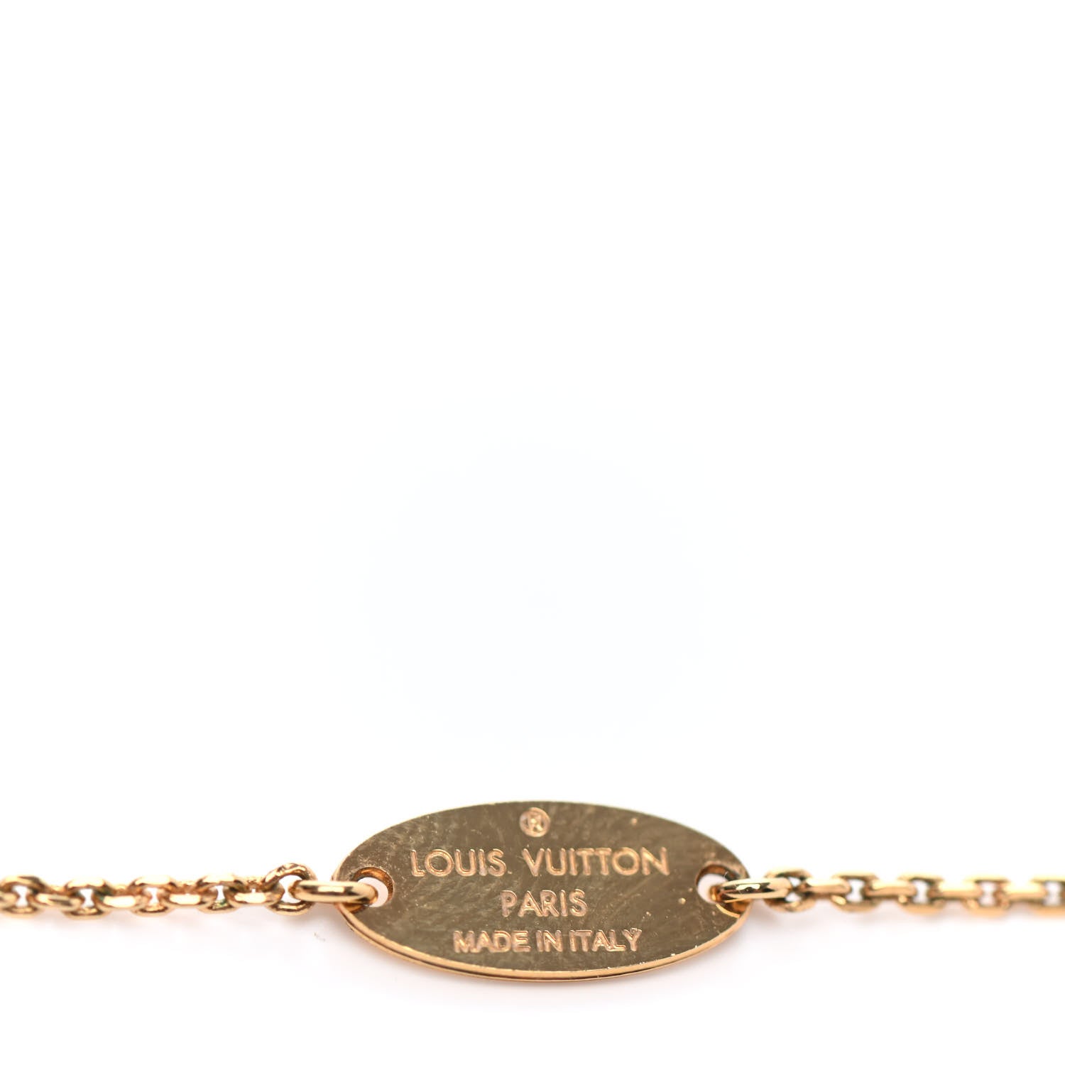 Louis Vuitton Brass Vendome Necklace Gold 4 of 4