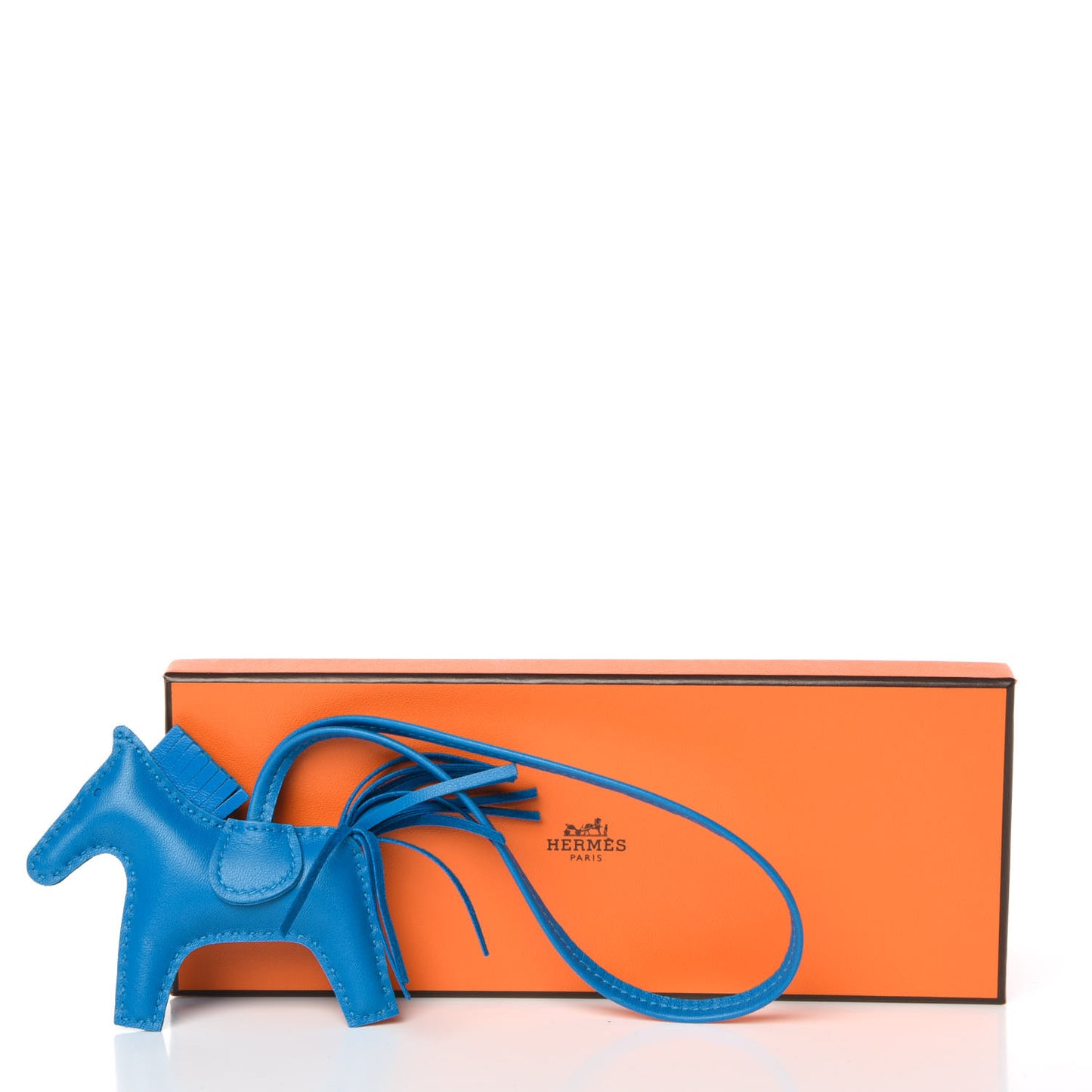 Milo Lambskin Grigri Rodeo Horse Bag Charm PM Bleu Zanzibar