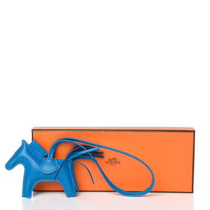 Hermes Milo Lambskin Grigri Rodeo Horse Bag Charm PM Bleu Zanzibar 5 of 5