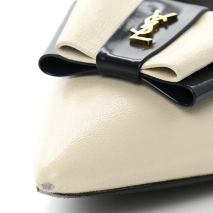 Saint Laurent Belfagor Anais Slingback Flats 41 Navy Pearl 10 of 11