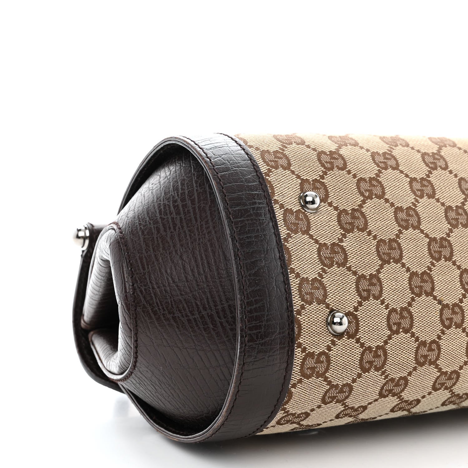 Gucci Monogram Bamboo Bullet Bag Dark Brown 9 of 12
