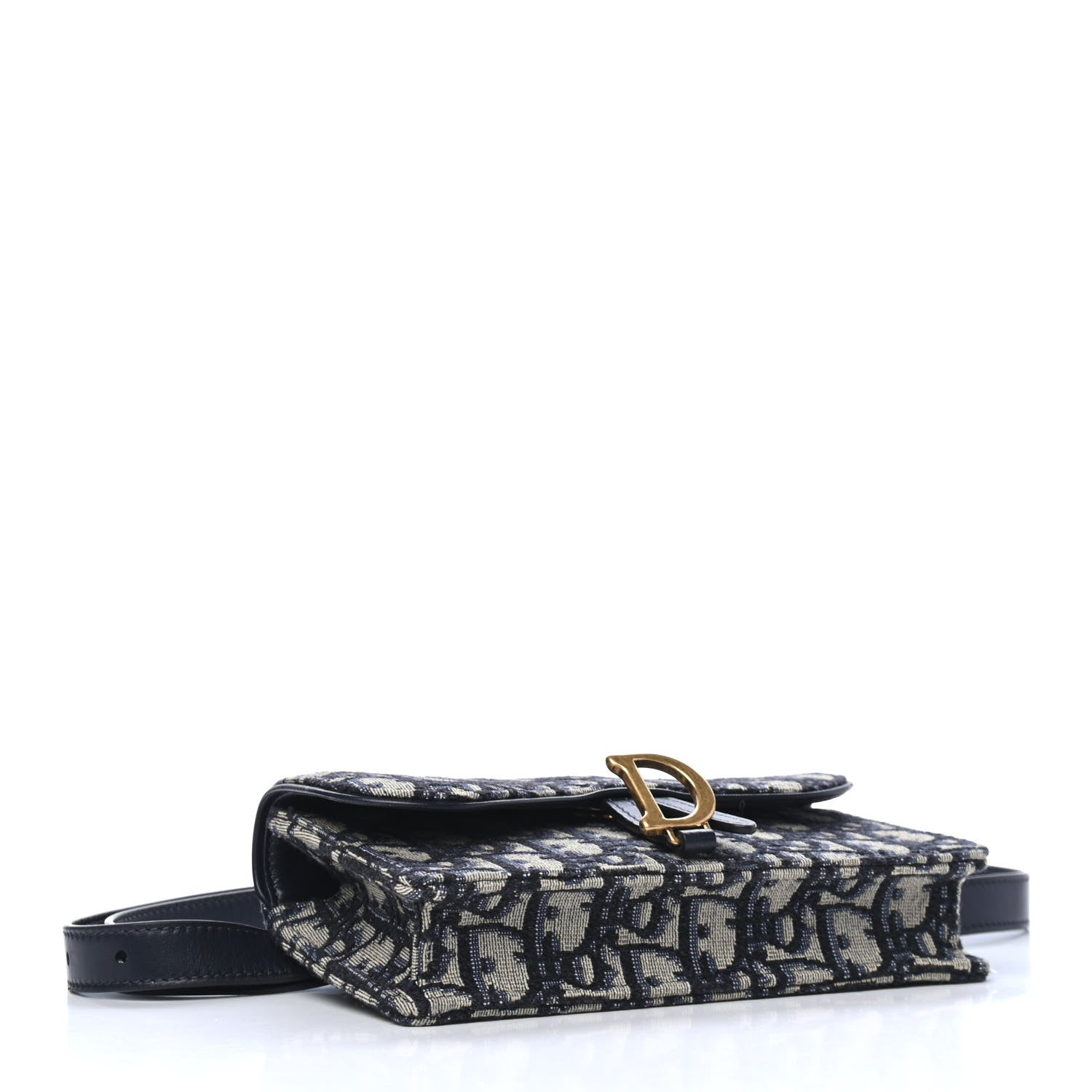 Christian Dior Oblique Saddle Belt Bag Blue 3 of 4