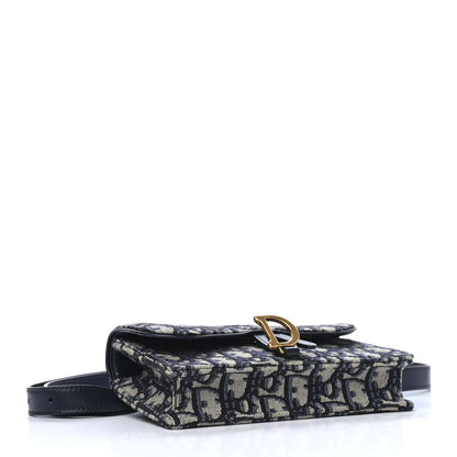 Christian Dior Oblique Saddle Belt Bag Blue 3 of 4