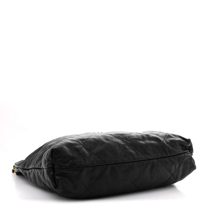 Chanel Shiny Caviar Quilted Monochrome Small Chanel 22 Black 5 of 11