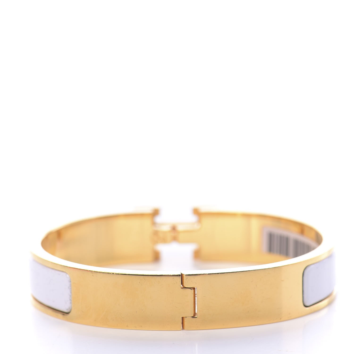 Hermes Enamel Narrow Clic Clac H Bracelet GM White 3 of 5