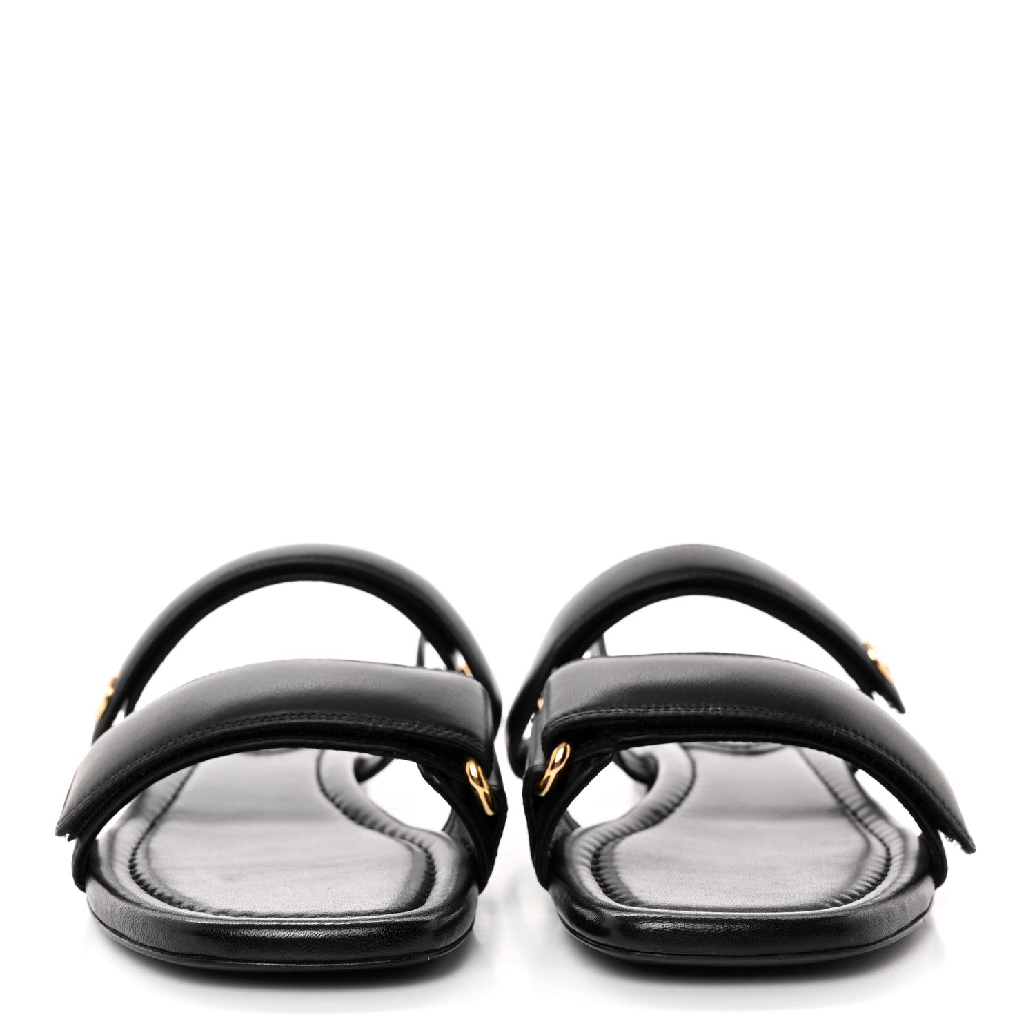 Louis Vuitton Lambskin Flat Sandal 36.5 Black 2 of 11