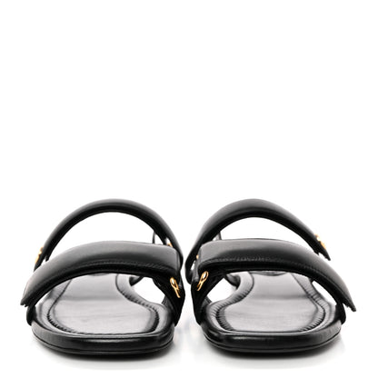 Louis Vuitton Lambskin Flat Sandal 36.5 Black 2 of 11