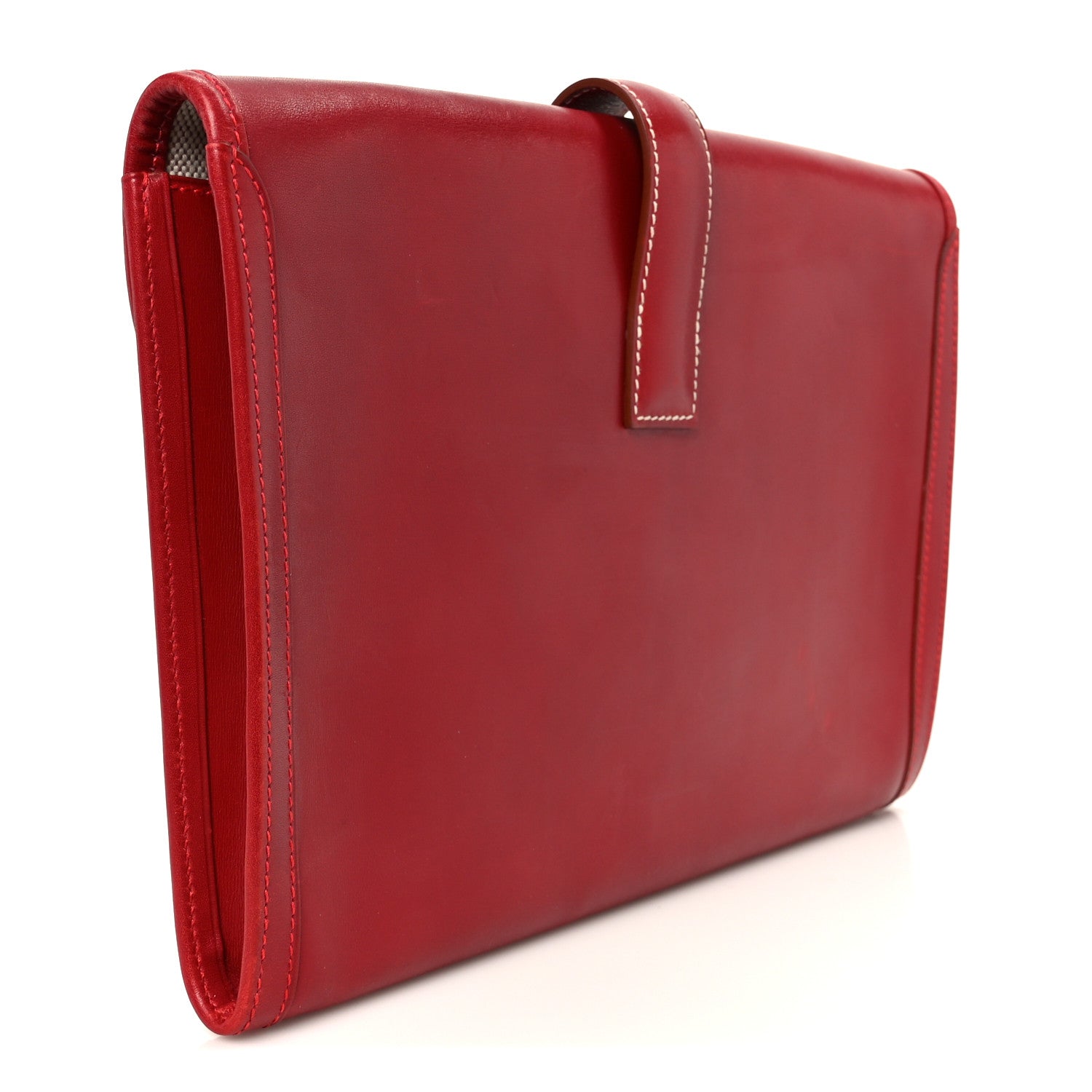 Hermes Courchevel Jige PM Clutch Rouge Vif 3 of 11