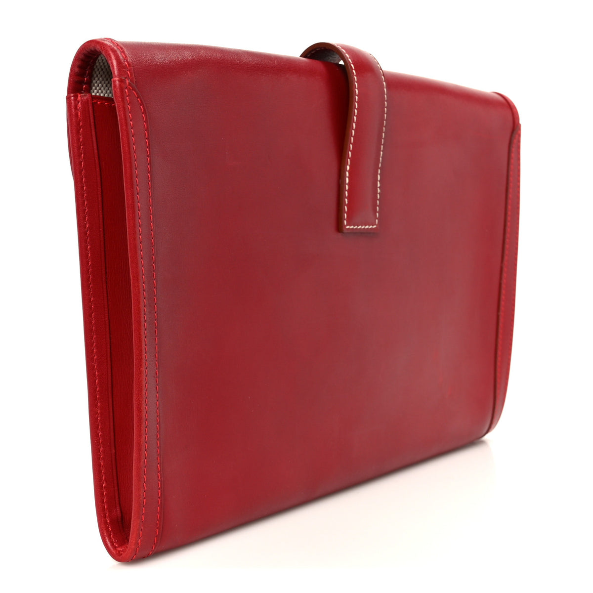 Hermes Veau Gulliver Jige PM Clutch Rouge Vif 3 of 11