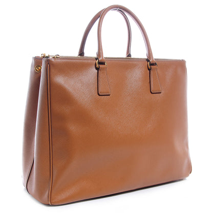 Prada Saffiano Lux Extra Large Galleria Double Zip Tote Caramel 3 of 10