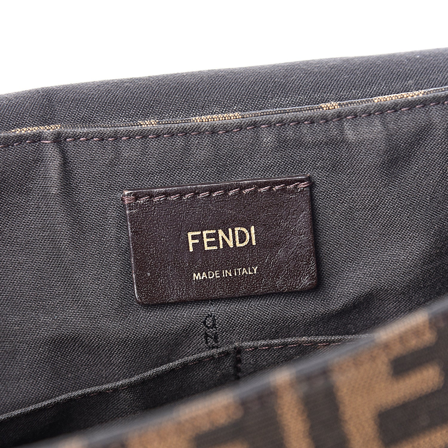 Fendi Zucca Vitello Artic Messenger Bag Tobacco Castagna 8 of 15