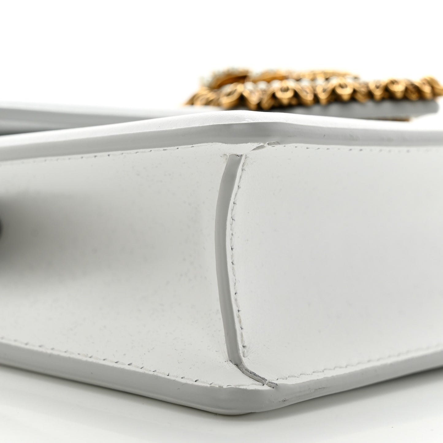 Smooth Calfskin Small Devotion Envelope Top Handle Bag White