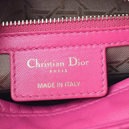 Christian Dior Lambskin Cannage Medium Lady Dior Pink 7 of 13