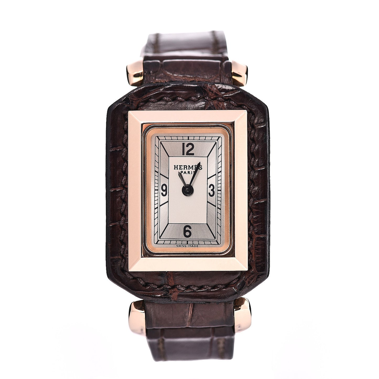 18K Rose Gold Alligator 24mm Hauteville Quartz Watch