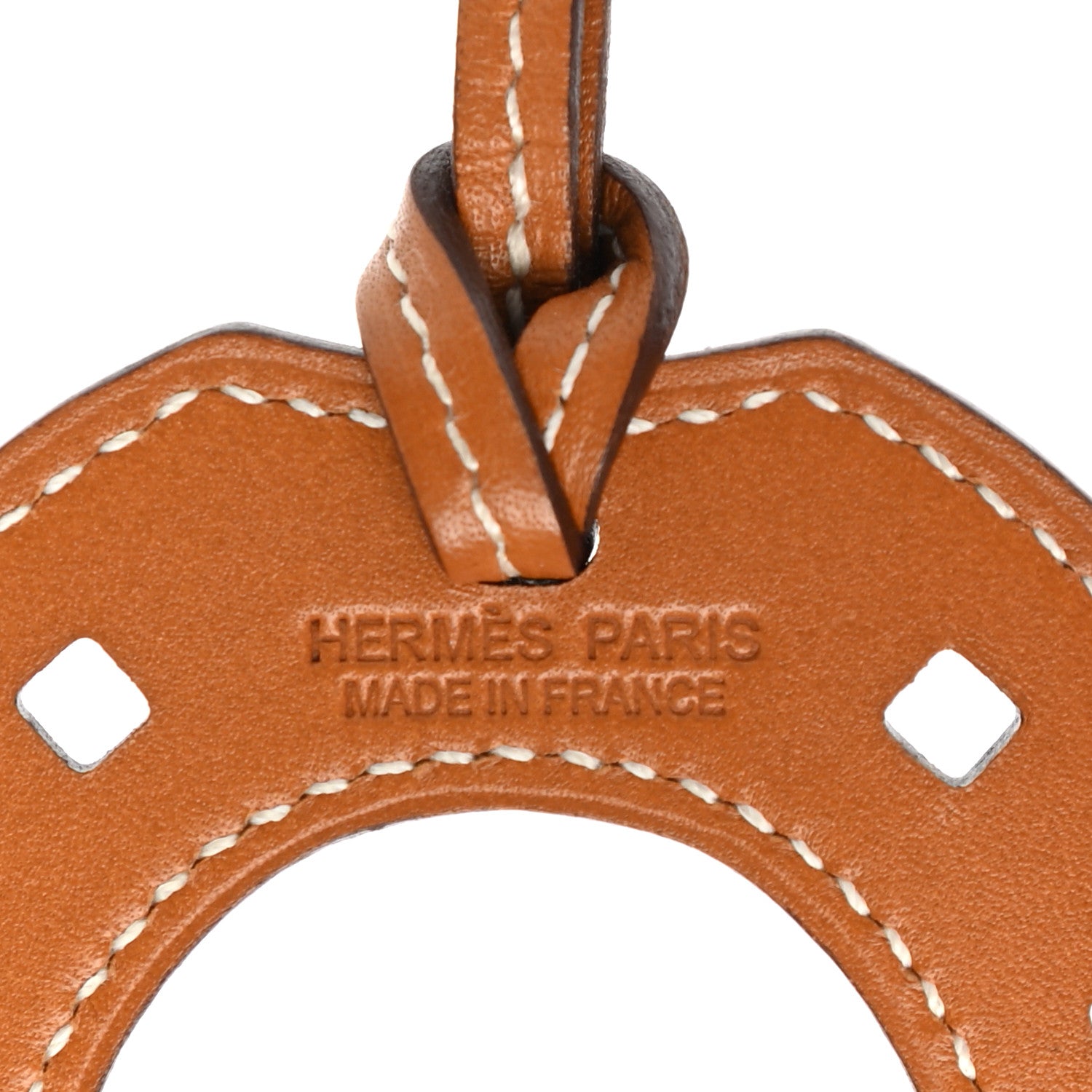 Hermes Barenia Paddock Horseshoe Bag Charm Fauve 3 of 3