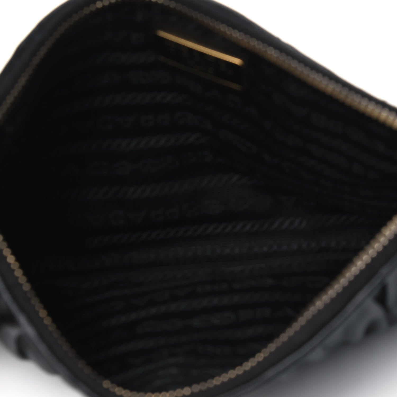 Prada Nappa Gaufre Pouch Black 4 of 7
