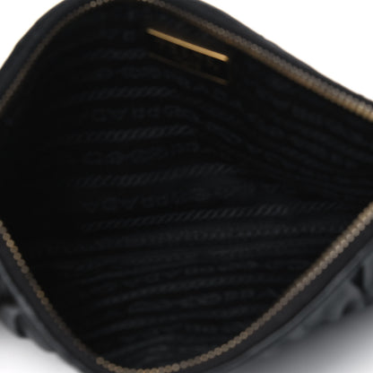 Prada Nappa Gaufre Pouch Black 4 of 7